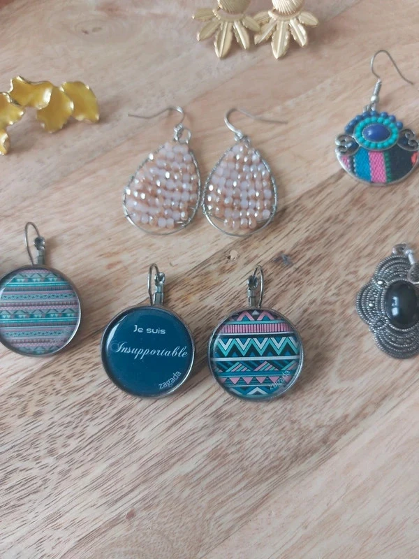 Lot de 7 pares de brincos em perfeito estado 🌸 – photo 5